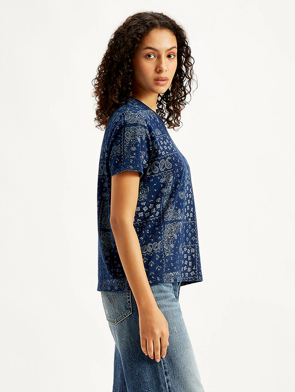 Women's Paisley Regular Fit T-Shirt - Image 4
