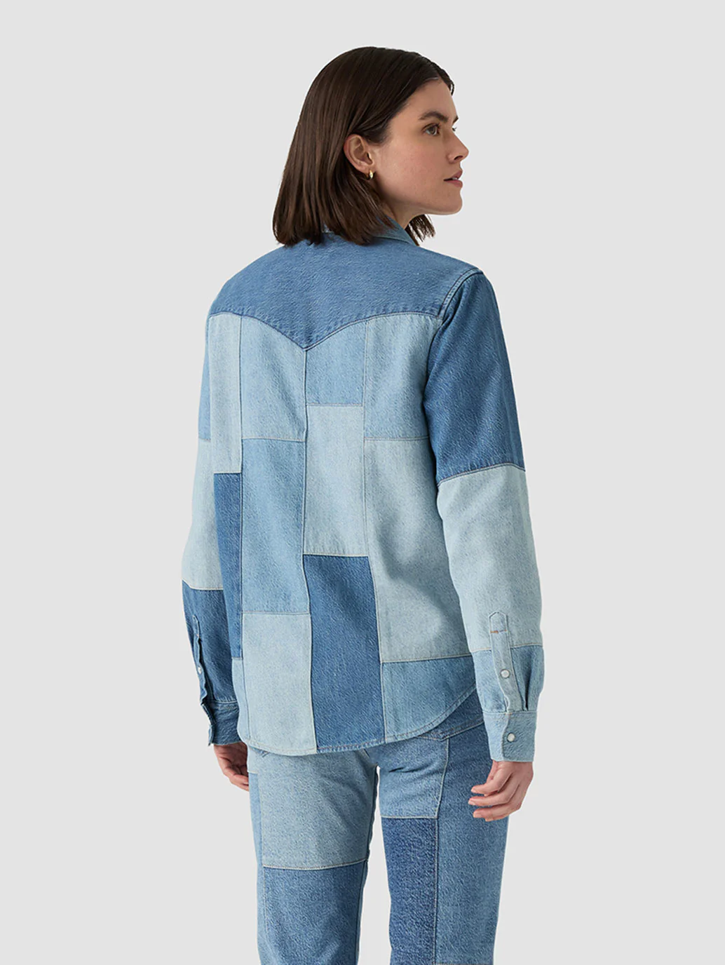 Women's Patchwork Iconic Western Denim Shirt - Image 2