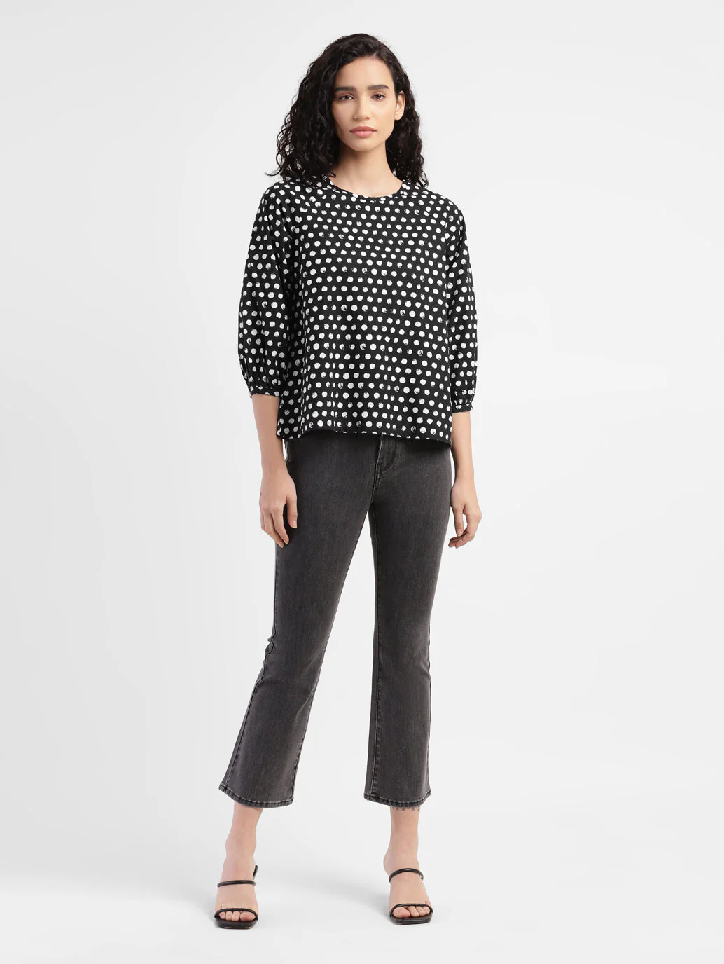 Women's Polka Dot Round Neck Top - Image 6
