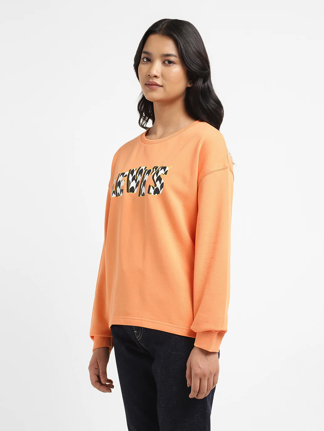 Women's Printed Crew Neck Sweatshirt - Image 3