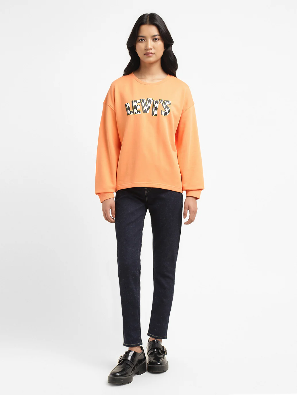 Women's Printed Crew Neck Sweatshirt - Image 5
