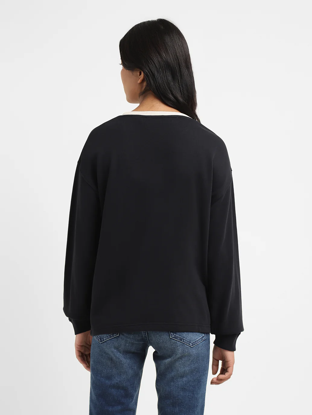 Women's Printed Crew Neck Sweatshirt - Image 2