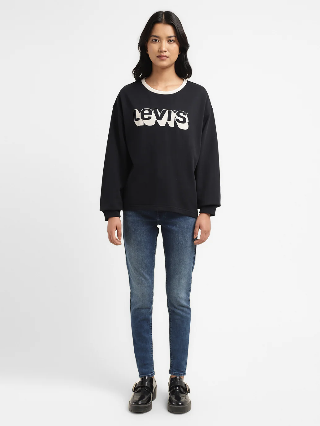 Women's Printed Crew Neck Sweatshirt - Image 5