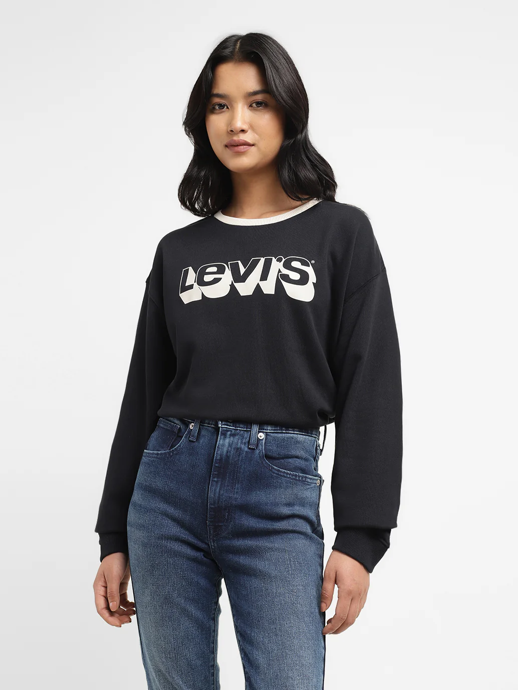 Women's Printed Crew Neck Sweatshirt - Image 6
