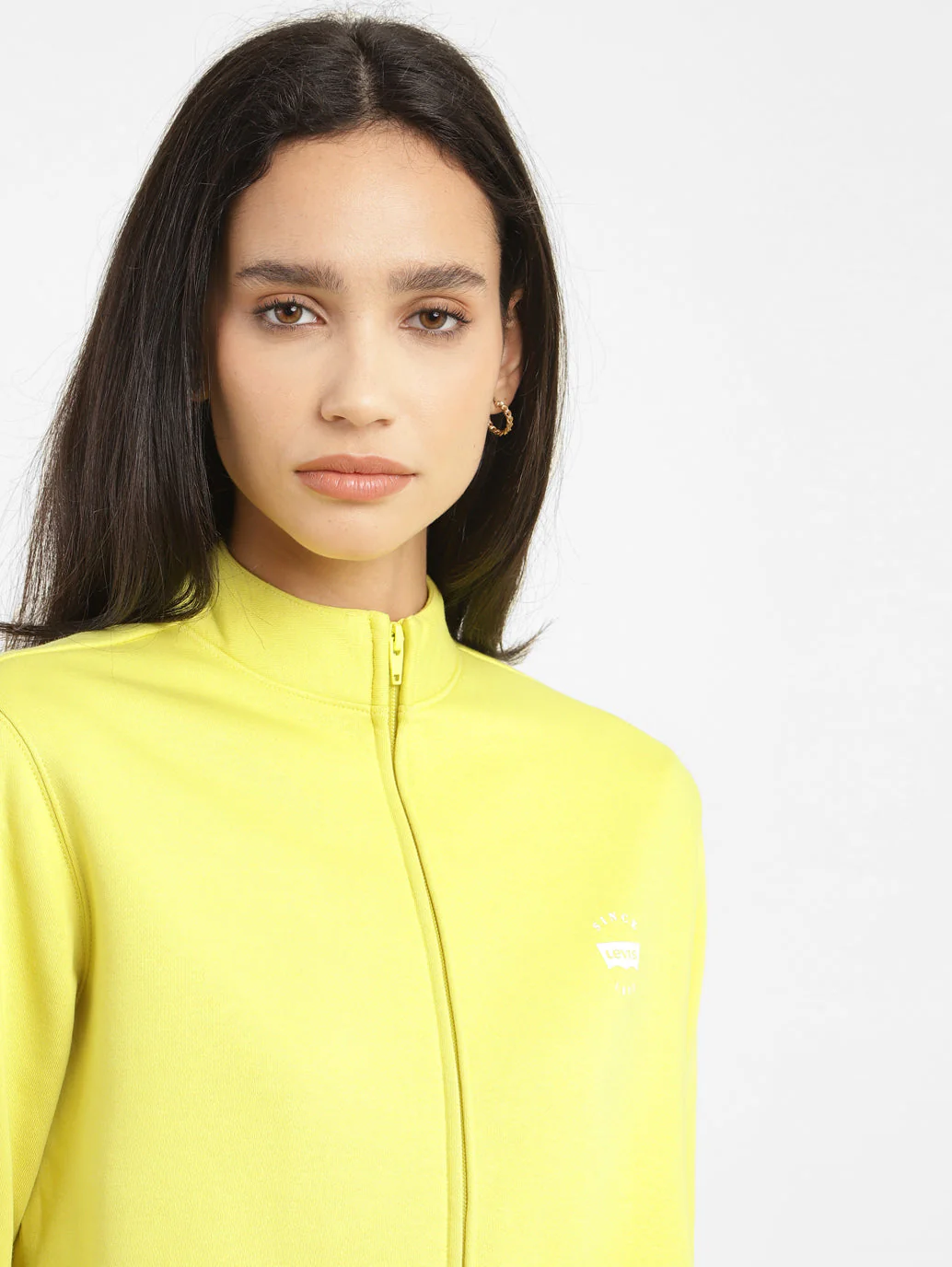Women's Solid High Neck Sweatshirt - Image 5