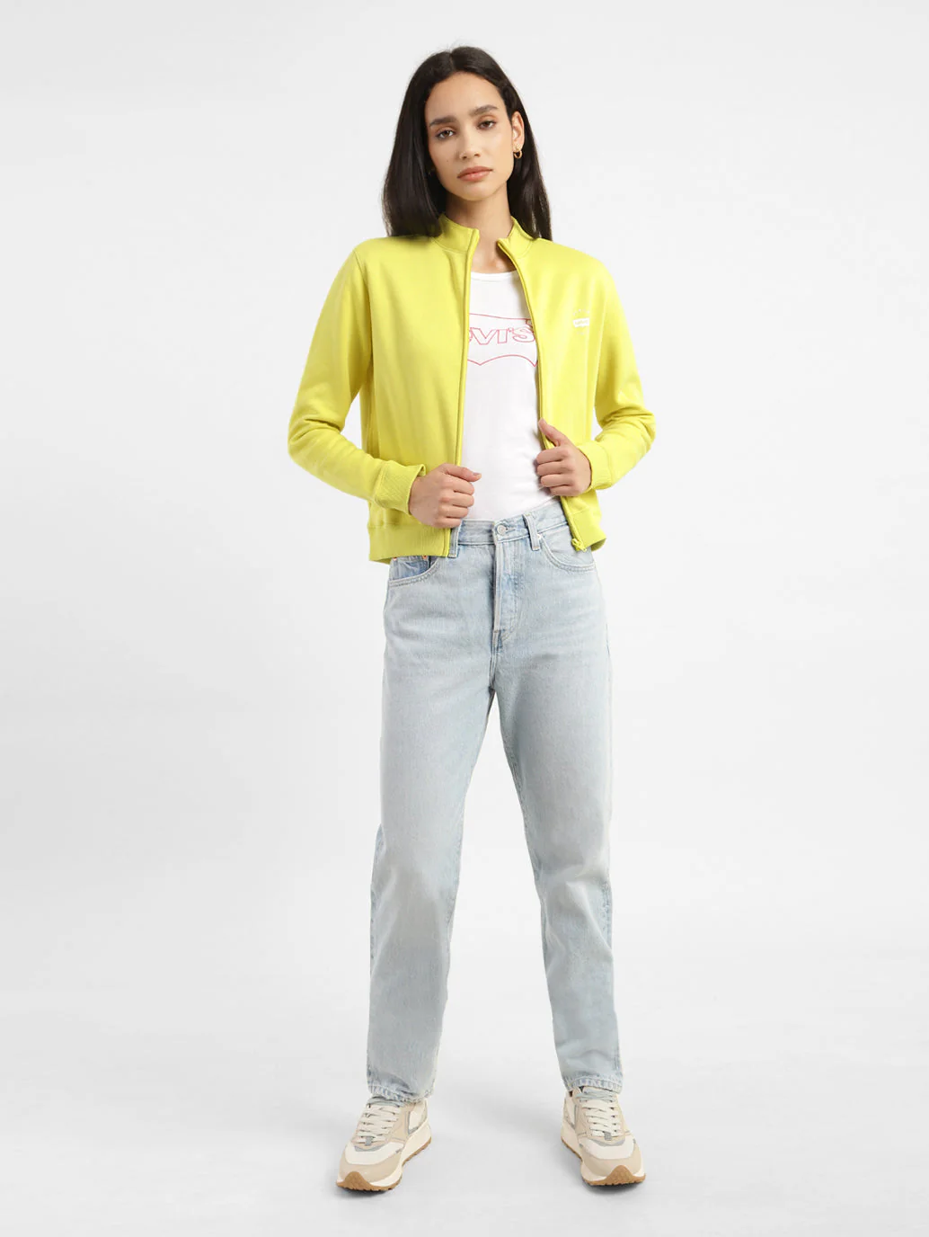 Women's Solid High Neck Sweatshirt - Image 6