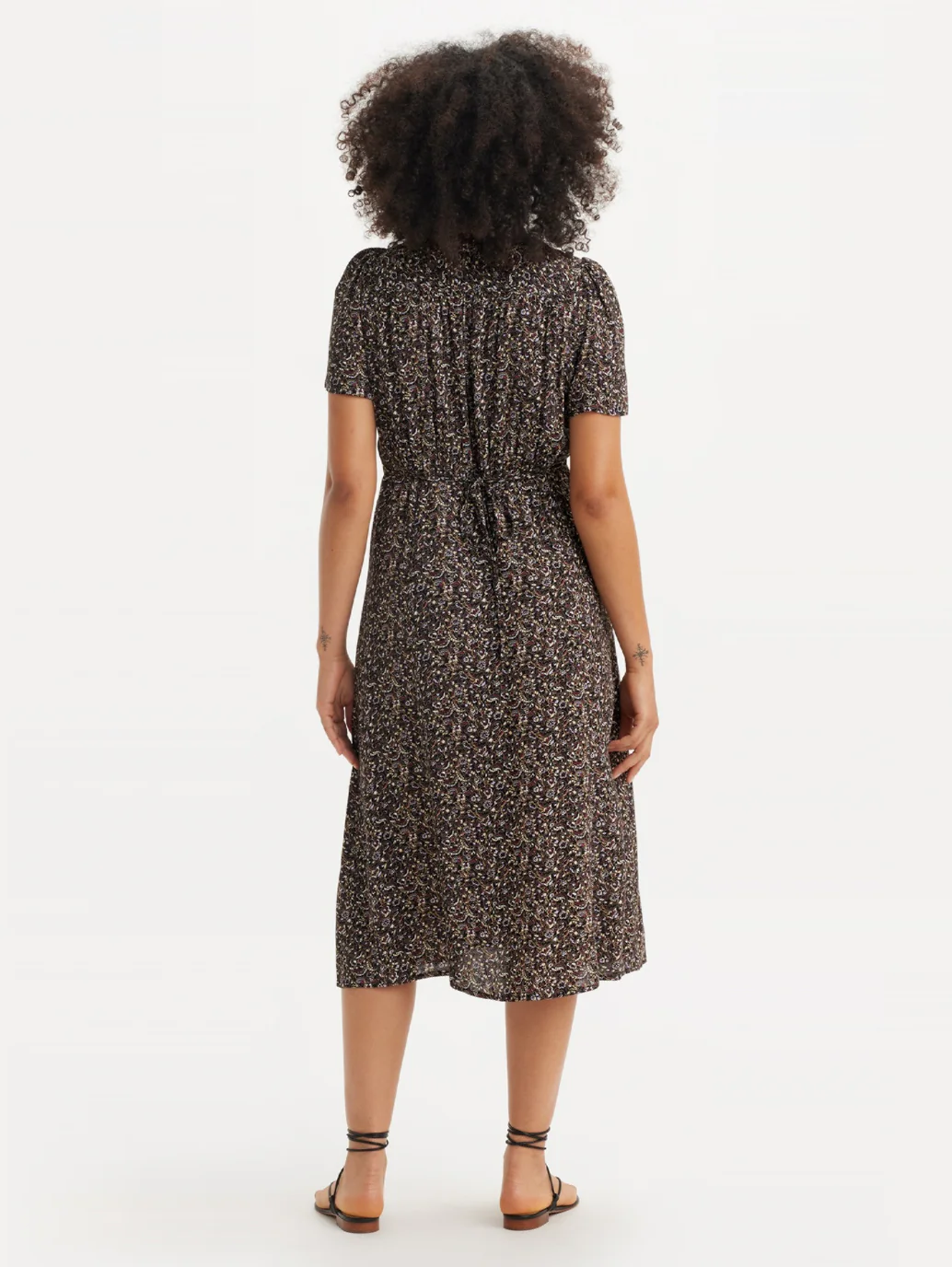 Women's Printed Multicolor Crew Neck Dress - Image 2