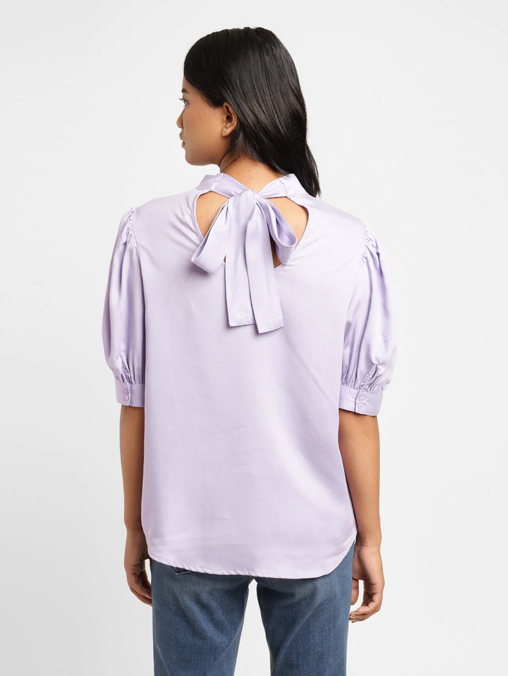 Women's Solid High Neck Top - Image 3