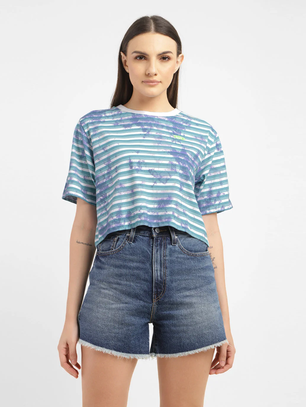 Women's Striped Regular Fit T-shirt - Image 2