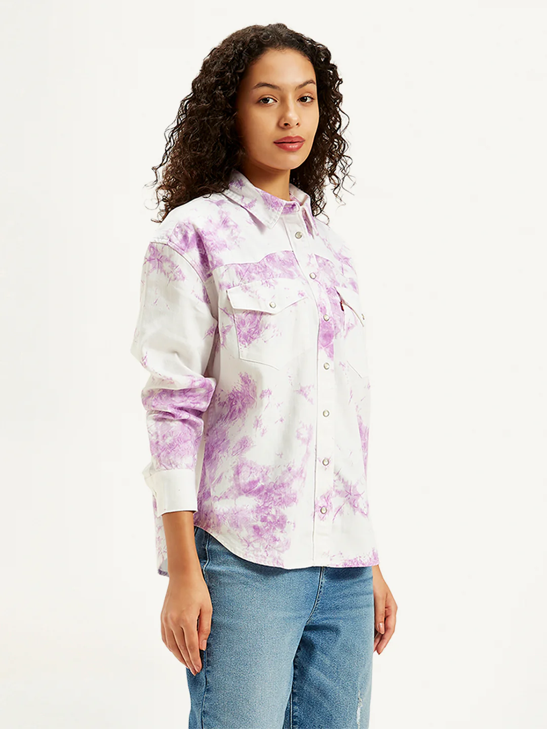 Women's Printed Oversized Shirt - Image 3