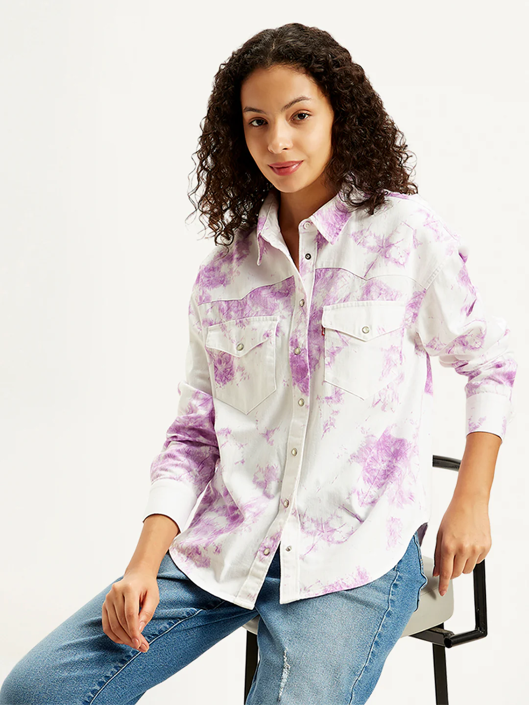 Women's Printed Oversized Shirt - Image 5