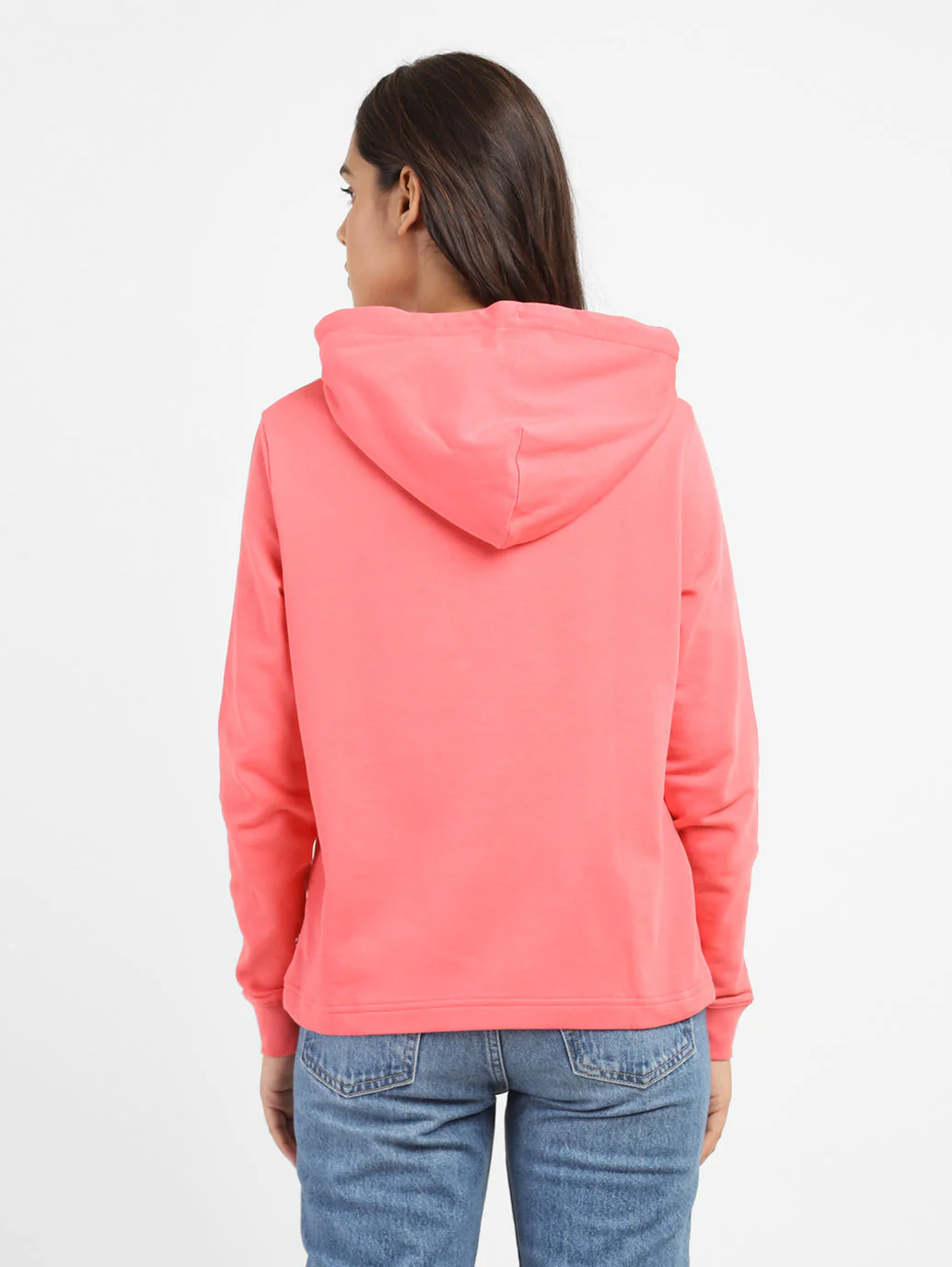 Women's Printed Pink Hooded Sweatshirt - Image 3