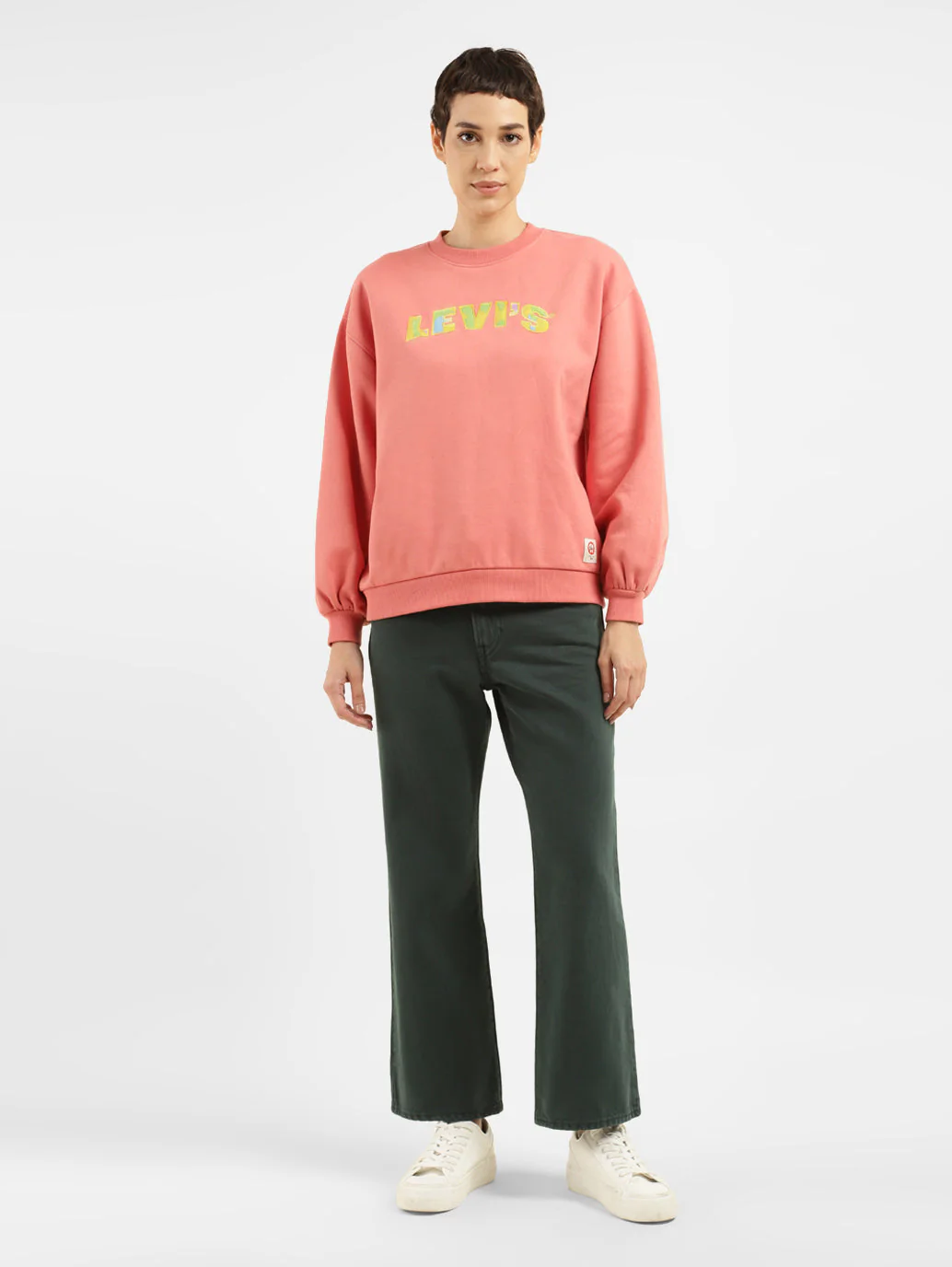 Women's Printed Pink Hooded Sweatshirt - Image 6