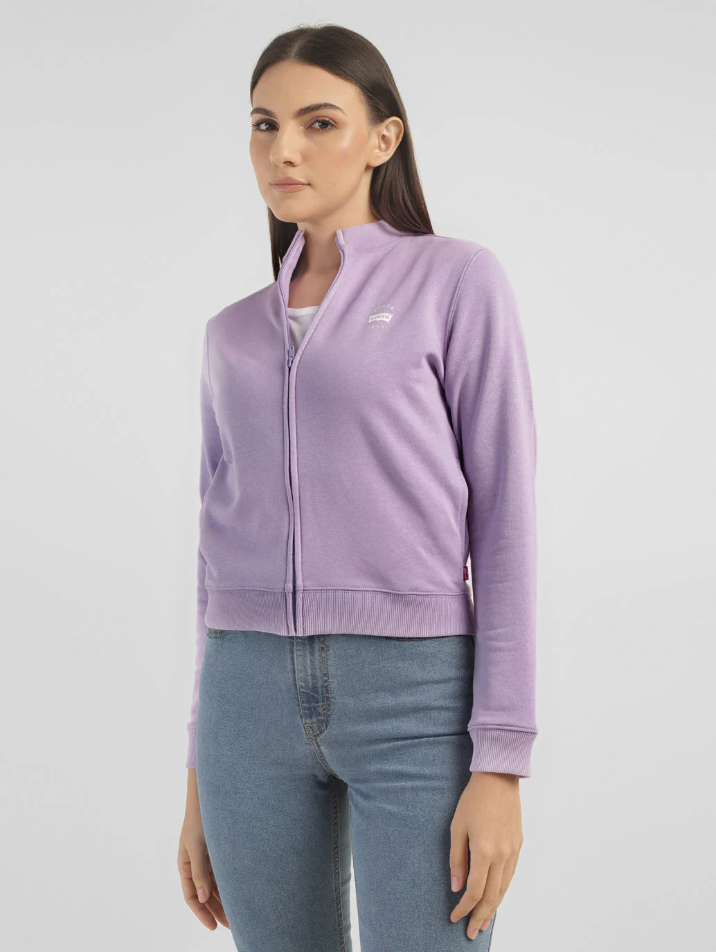 Women's Printed Purple Crew Neck Sweatshirt - Image 6