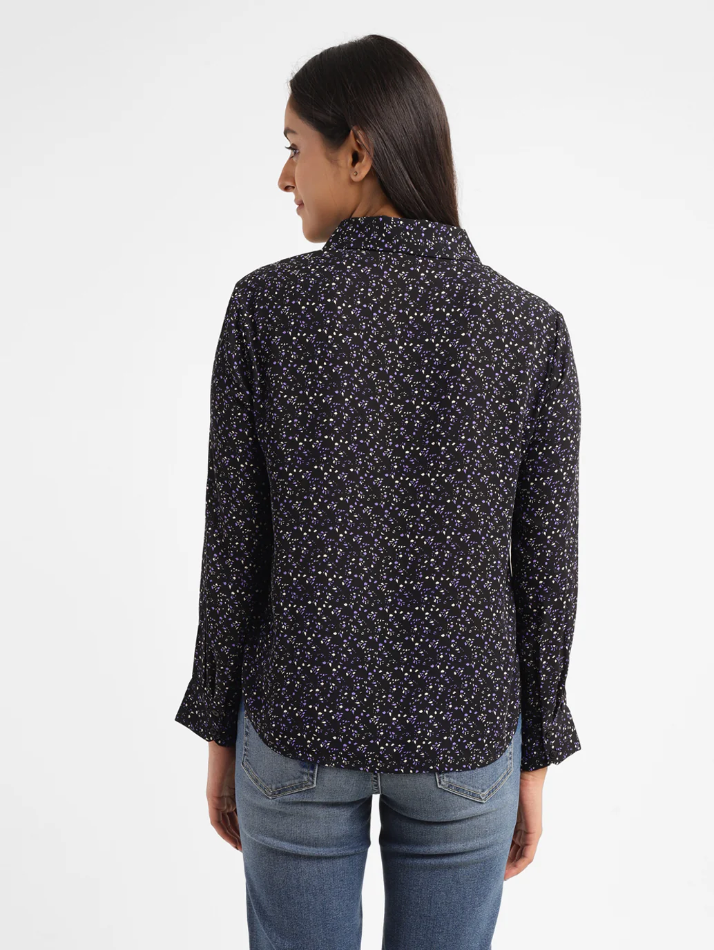 Women's Printed Shirt Collar Shirt - Image 3