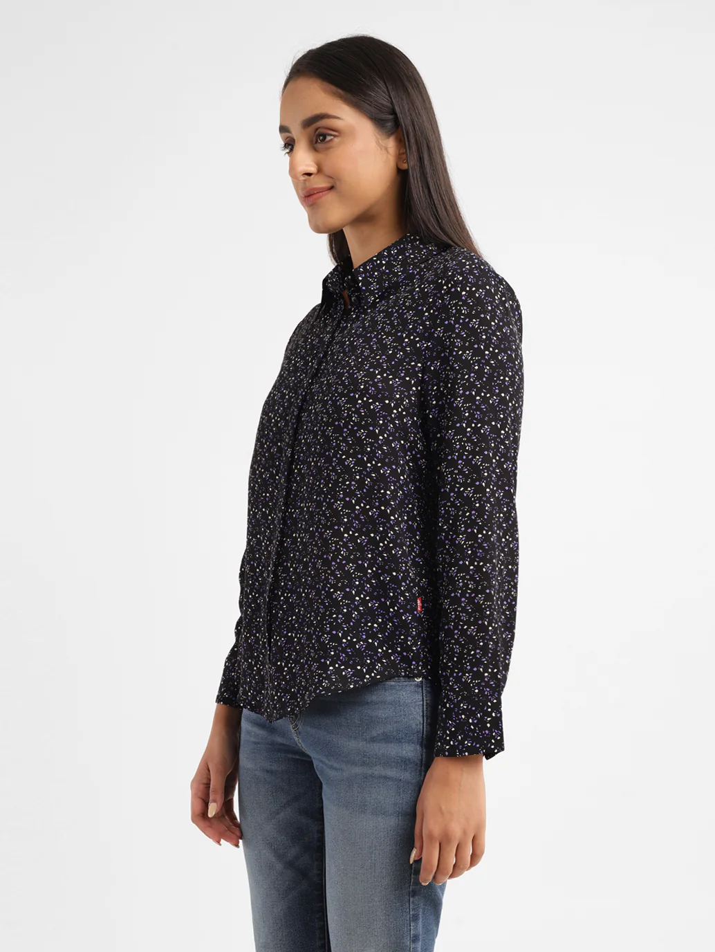 Women's Printed Shirt Collar Shirt - Image 4