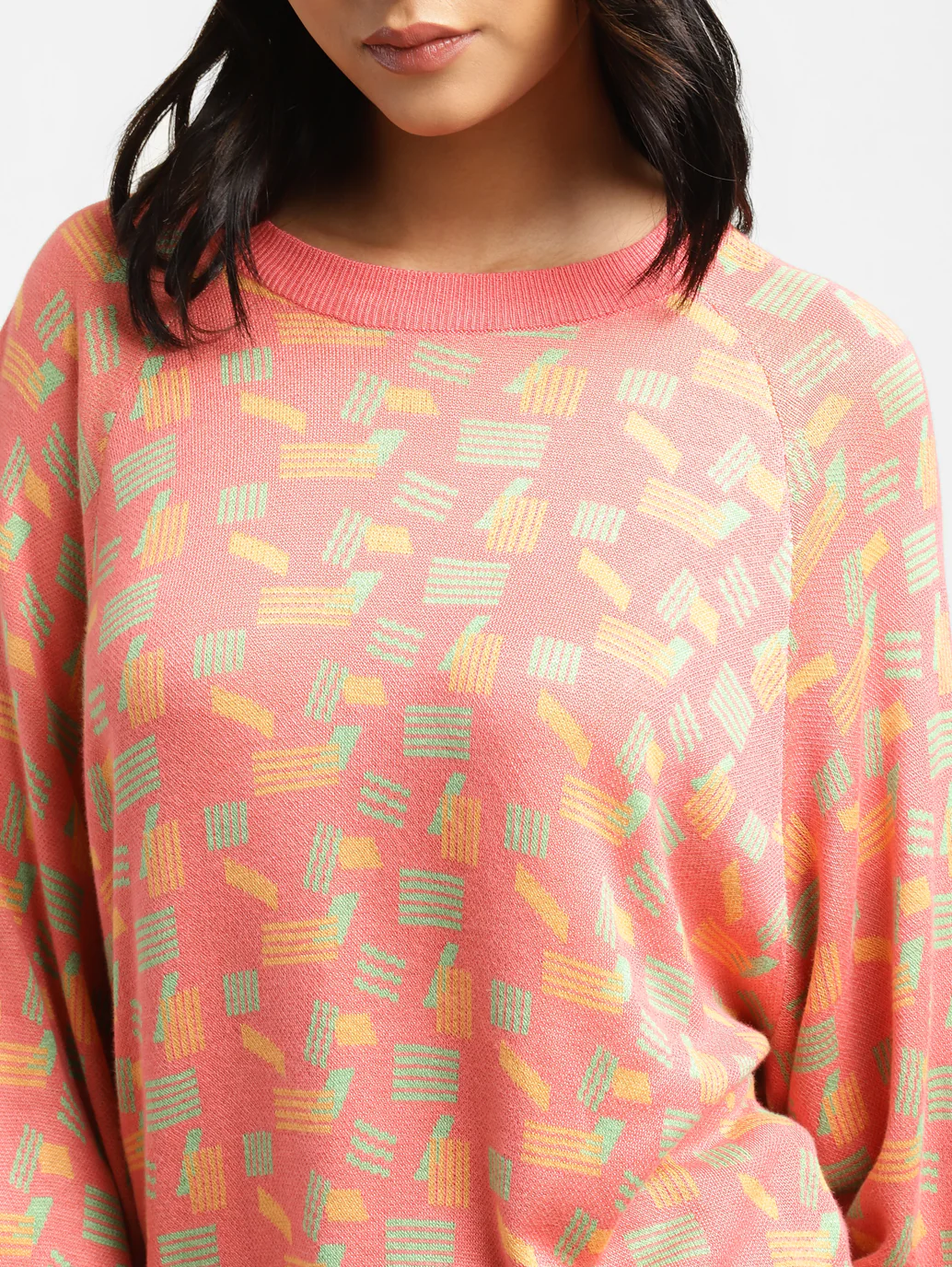 Women's Printed Crew Neck Sweater - Image 5