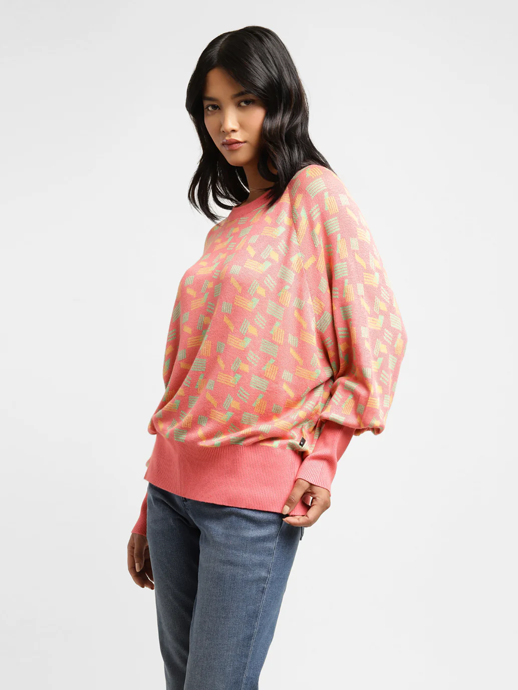 Women's Printed Crew Neck Sweater - Image 6