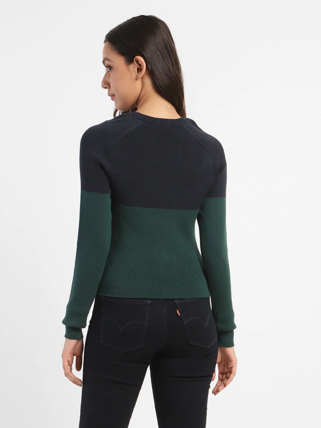 Women's Colorblock Crew Neck Sweater - Image 3