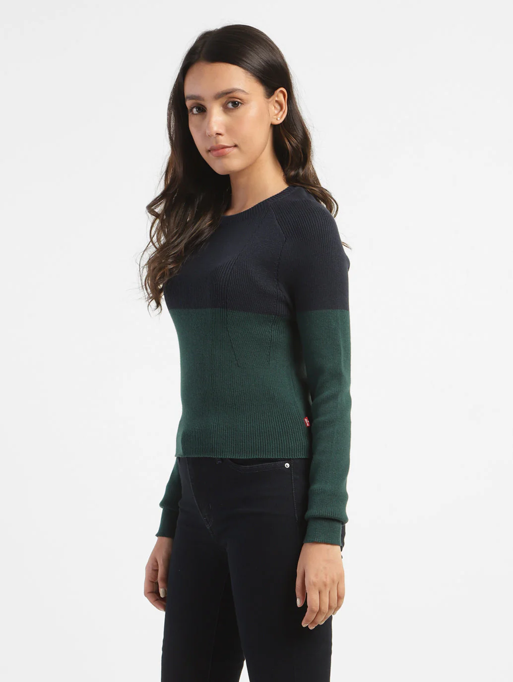 Women's Colorblock Crew Neck Sweater - Image 4