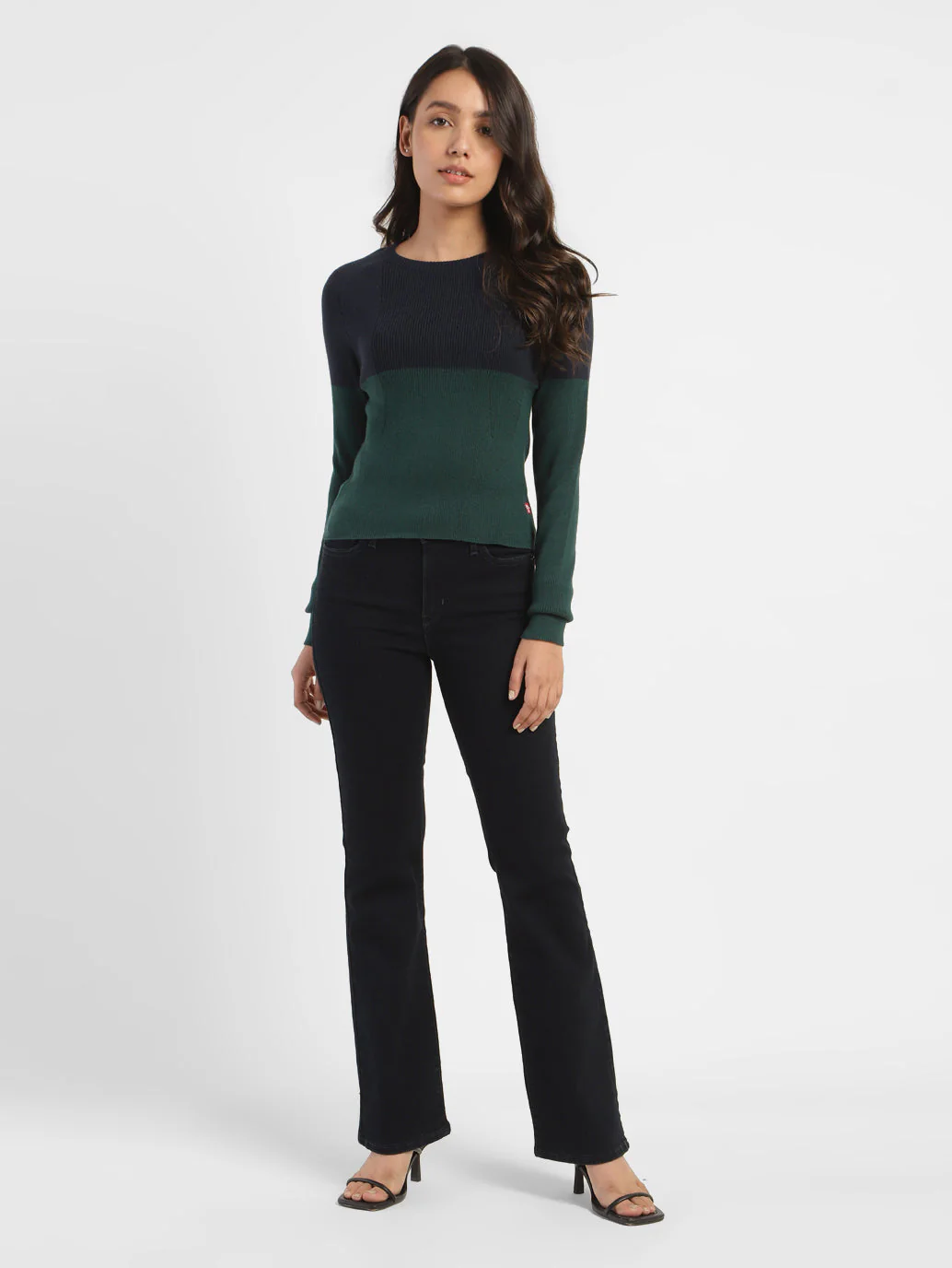 Women's Colorblock Crew Neck Sweater - Image 5