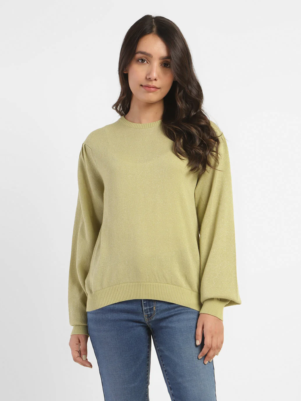 Women's Solid Crew Neck Sweater - Image 2