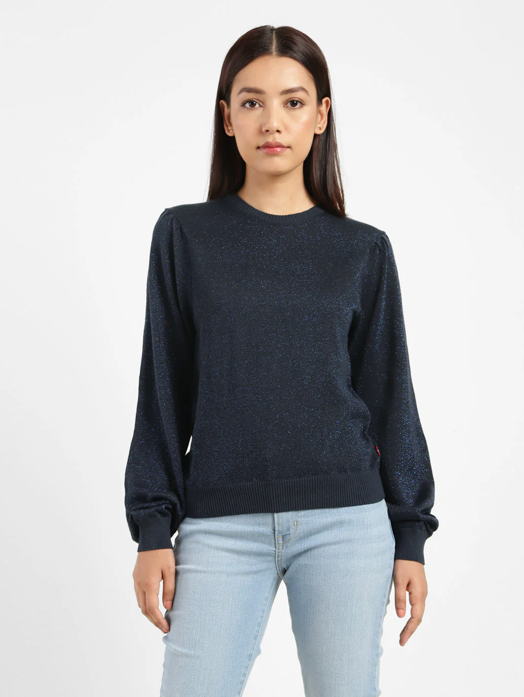 Women's Solid Round Neck Sweater - Image 4