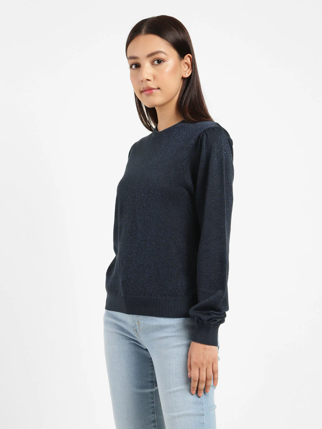 Women's Solid Round Neck Sweater - Image 7