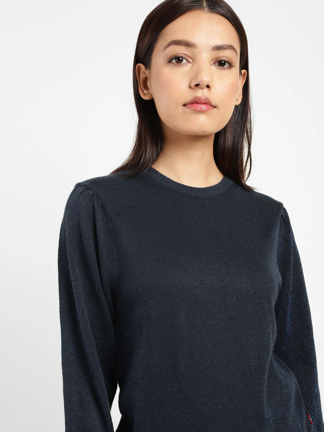 Women's Solid Round Neck Sweater - Image 9