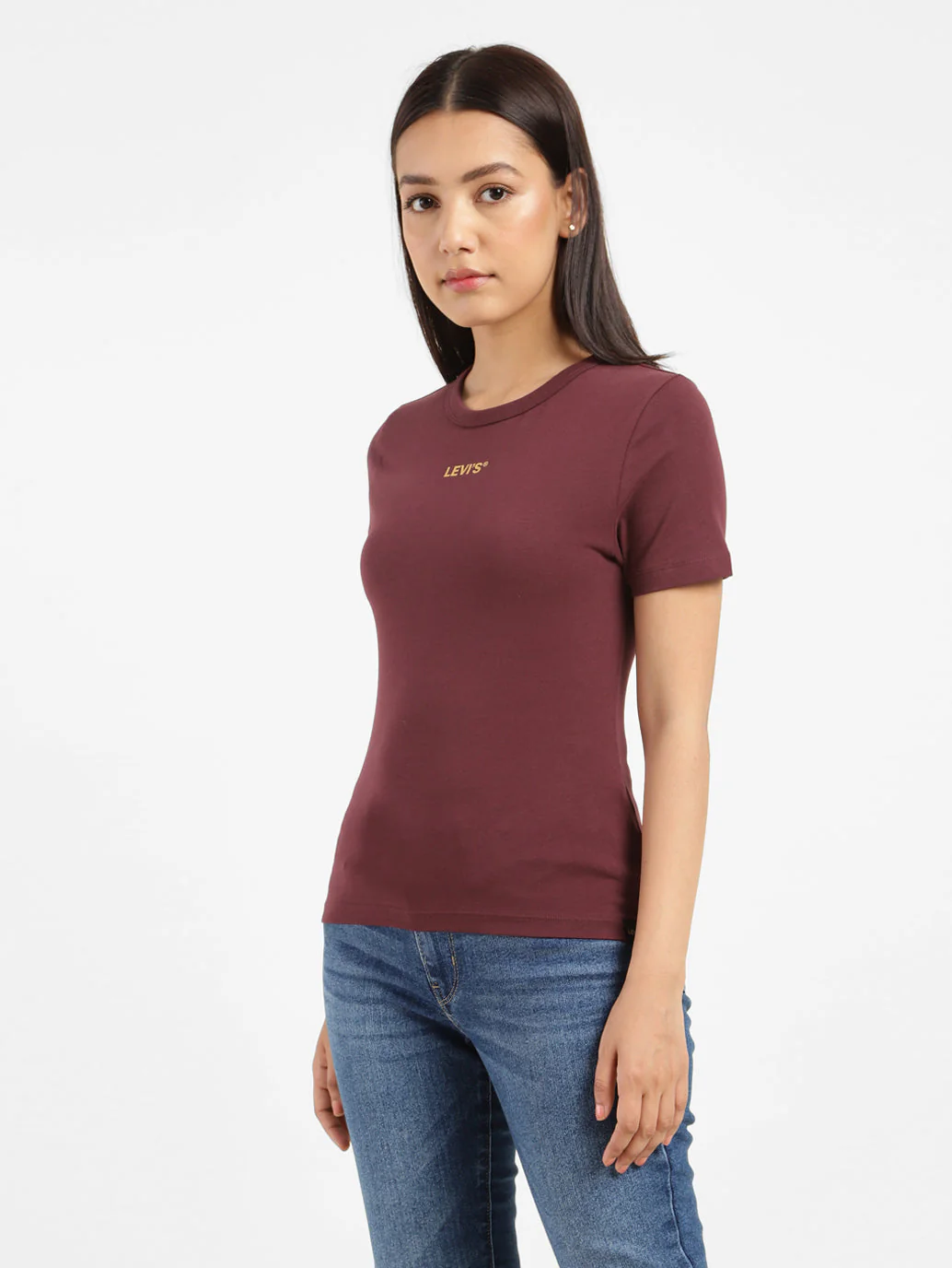 Women's Brand Logo Slim Fit T-shirt - Image 7
