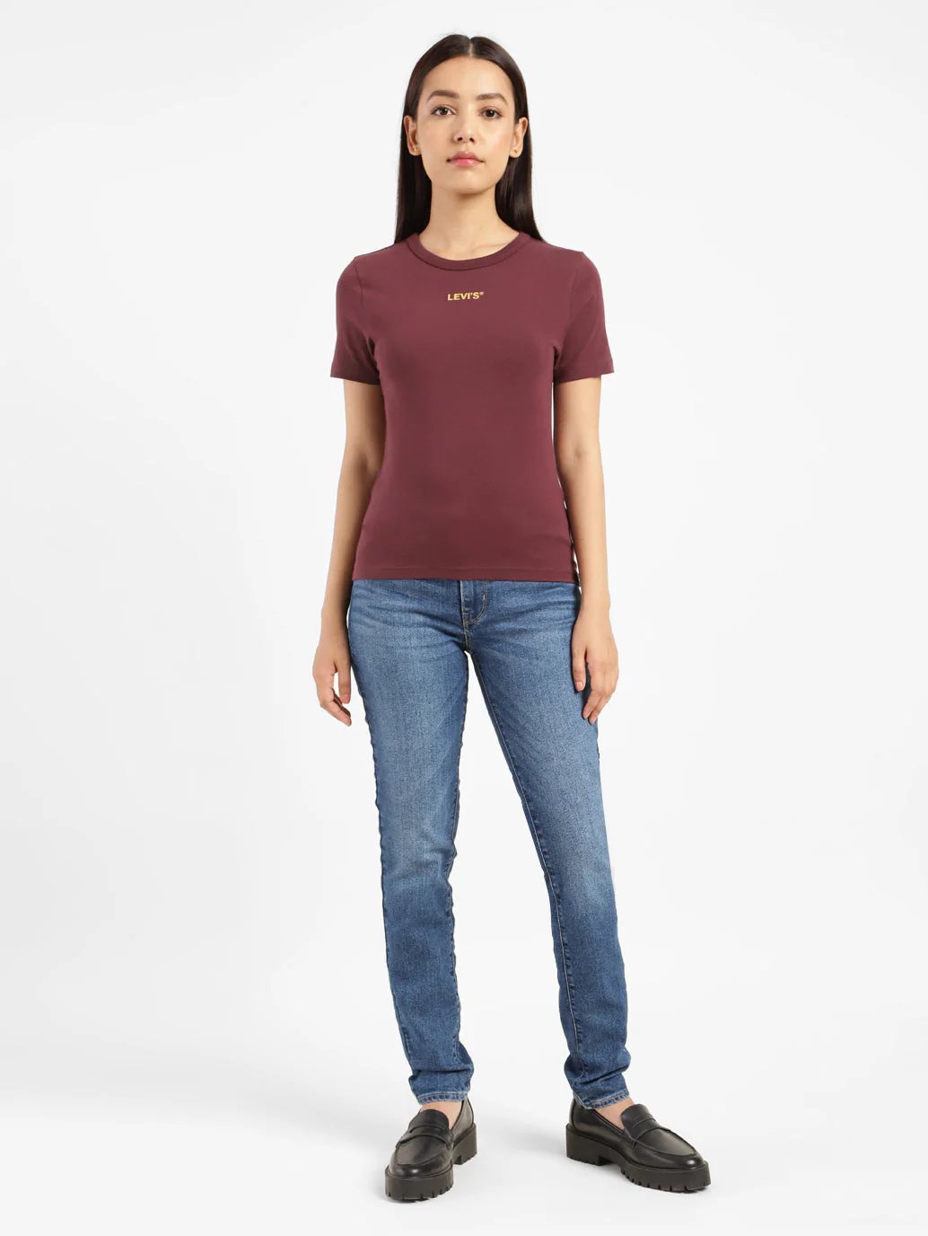 Women's Brand Logo Slim Fit T-shirt - Image 8