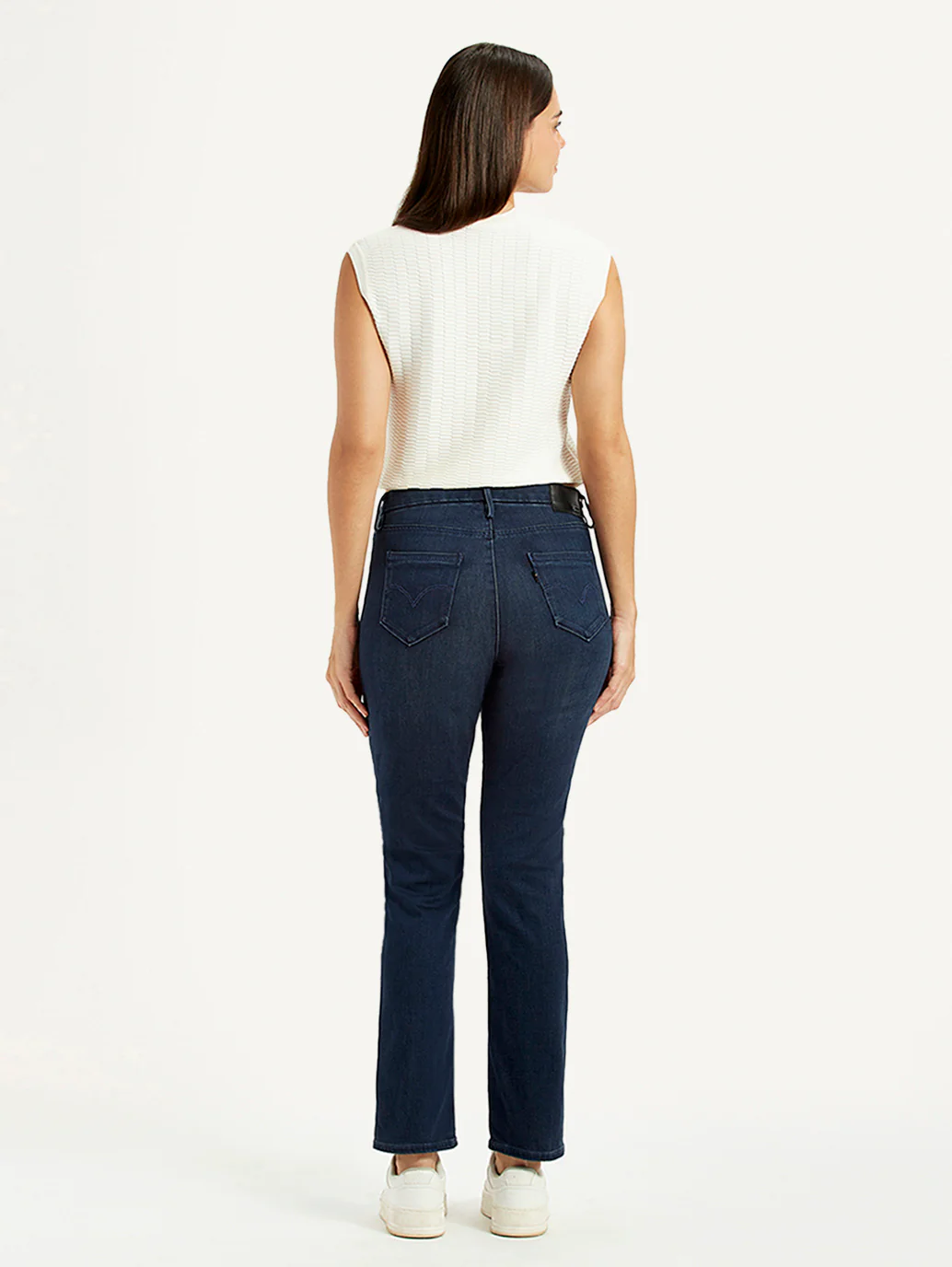 Women's Redloop 724 Dark Blue Slim Straight Fit High Rise Jeans - Image 3