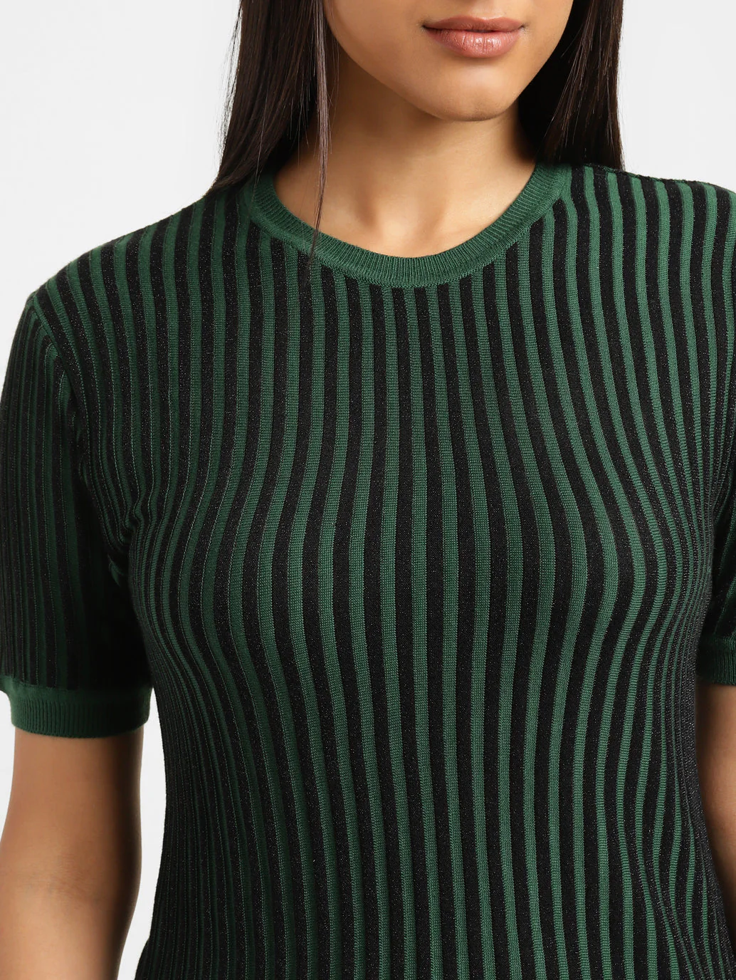 Women's Striped Round Neck Top - Image 6
