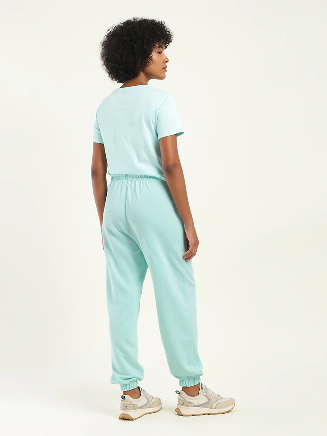 Women's Regular Fit Blue Joggers - Image 3