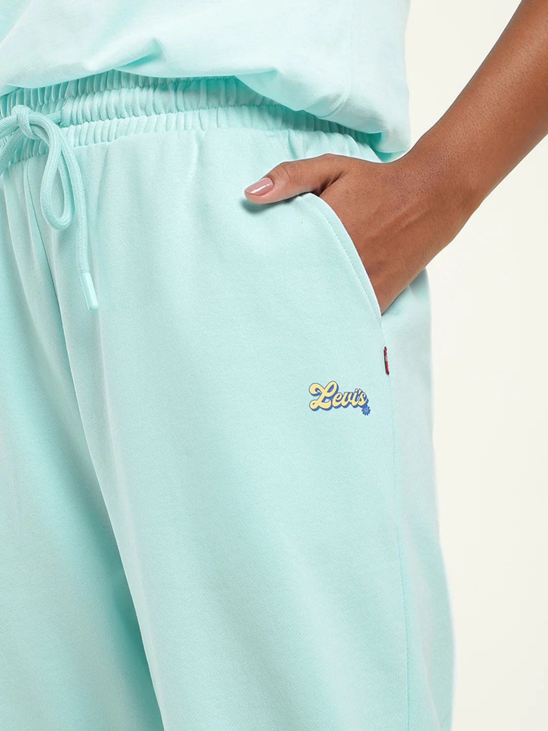 Women's Regular Fit Blue Joggers - Image 4