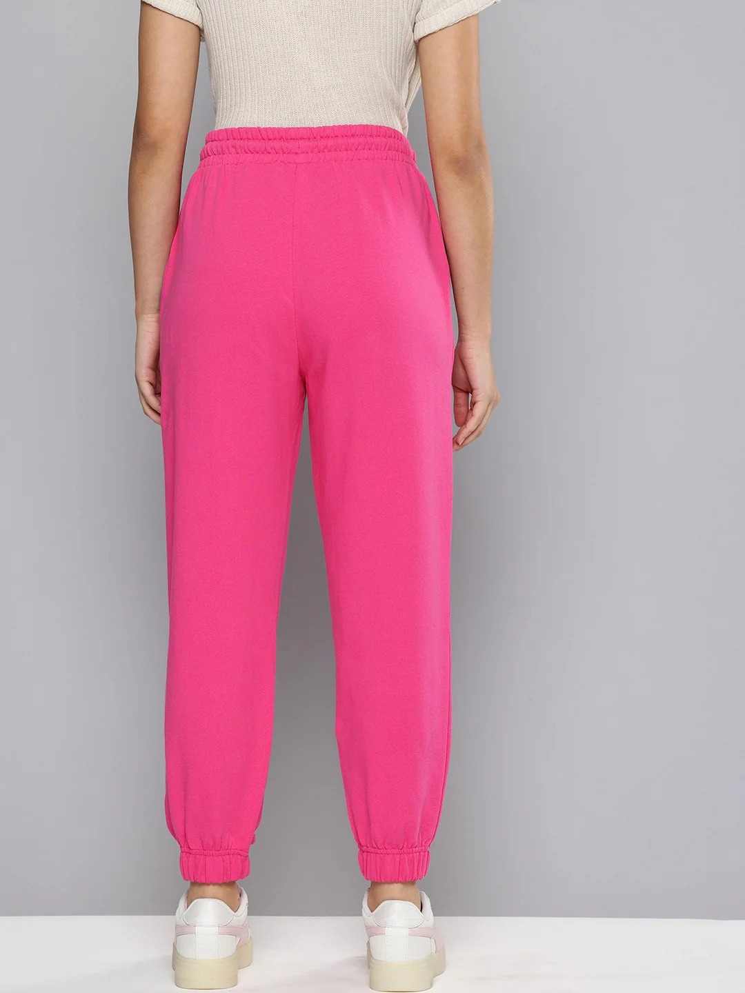 Women's Regular Fit Pink Joggers - Image 3