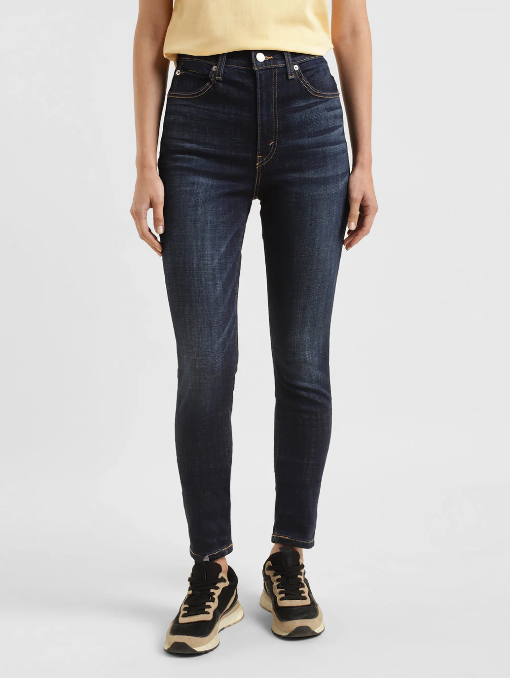 Women's Blue Skinny Fit High Rise Jeans - Image 2