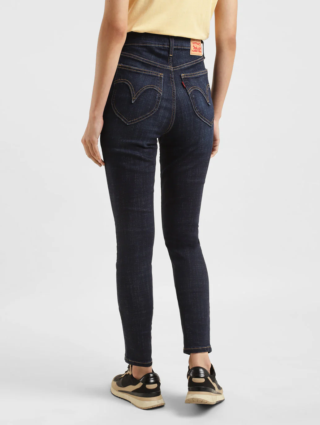Women's Blue Skinny Fit High Rise Jeans - Image 4
