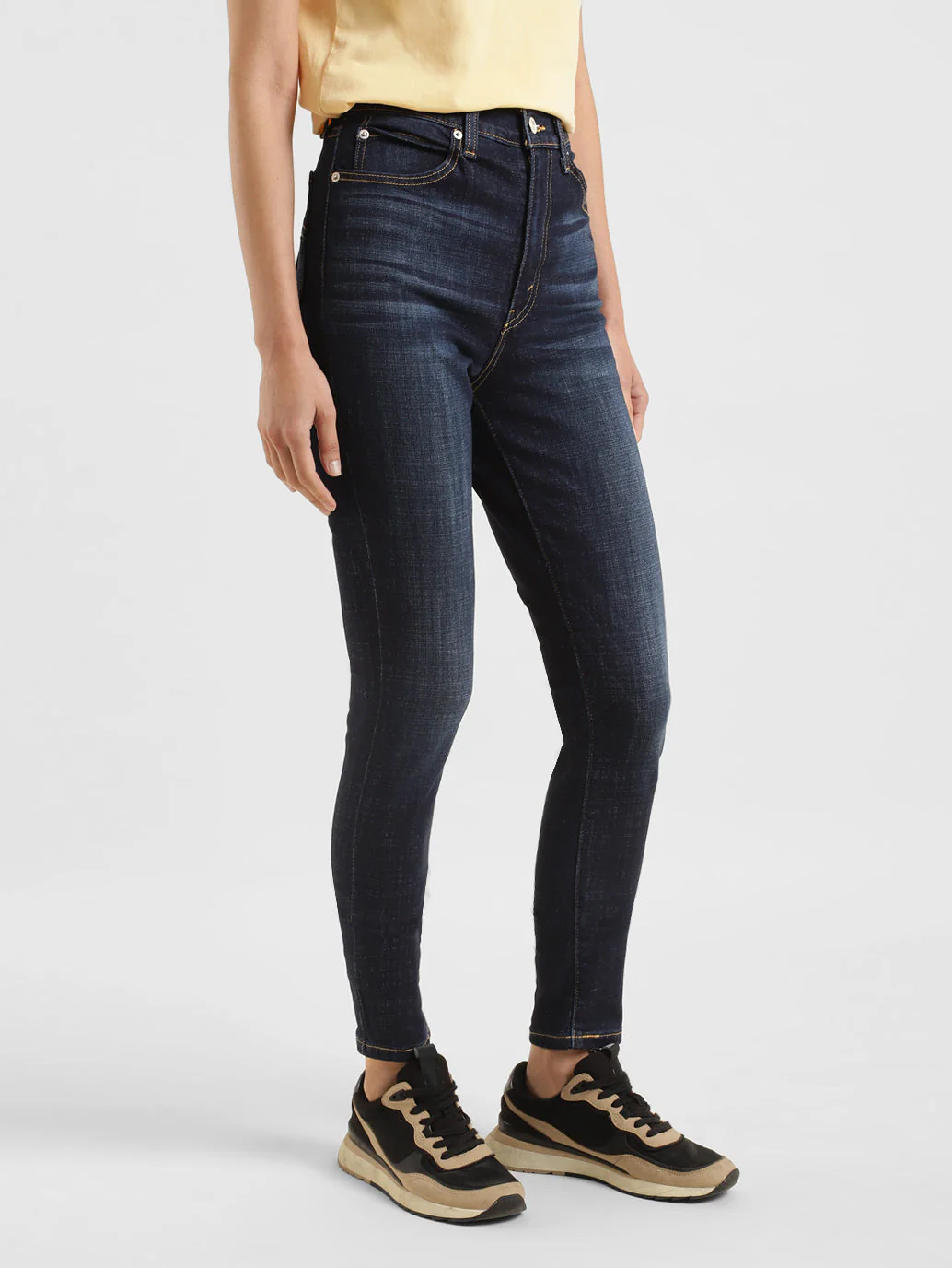 Women's Blue Skinny Fit High Rise Jeans - Image 5