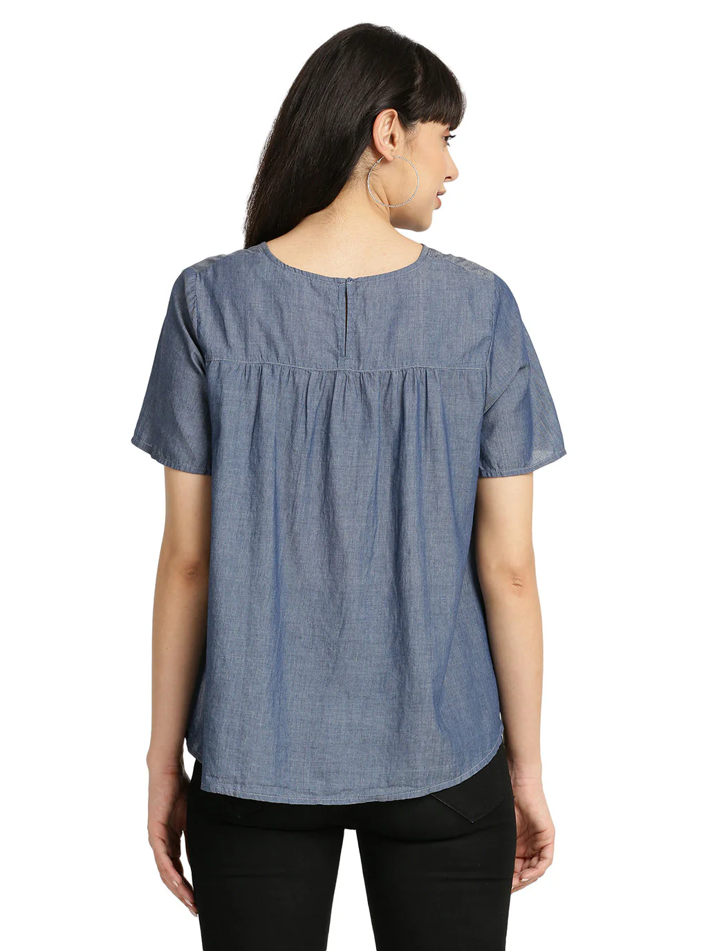 Women's Solid Round Neck Top - Image 9