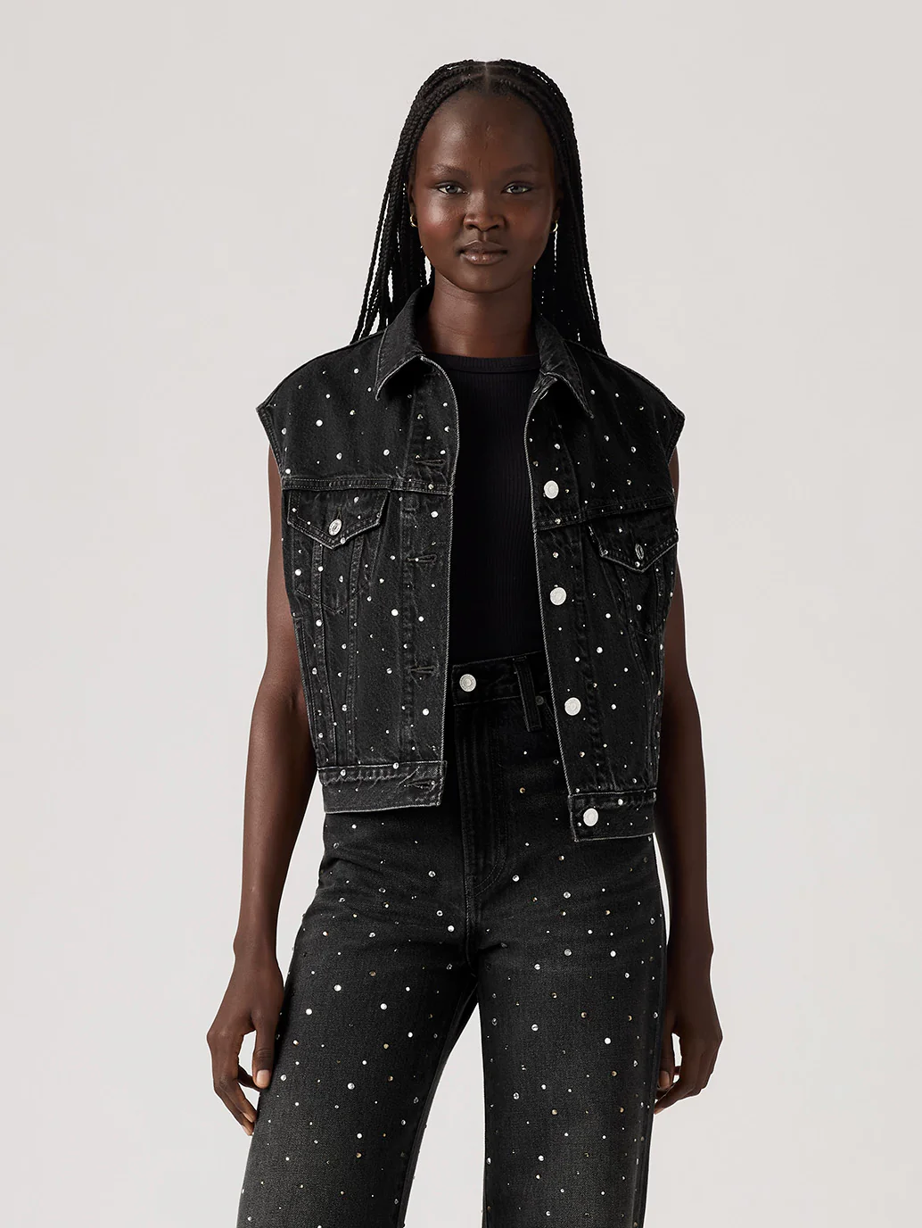 Women's Shrunken '90s Trucker Vest - Image 2