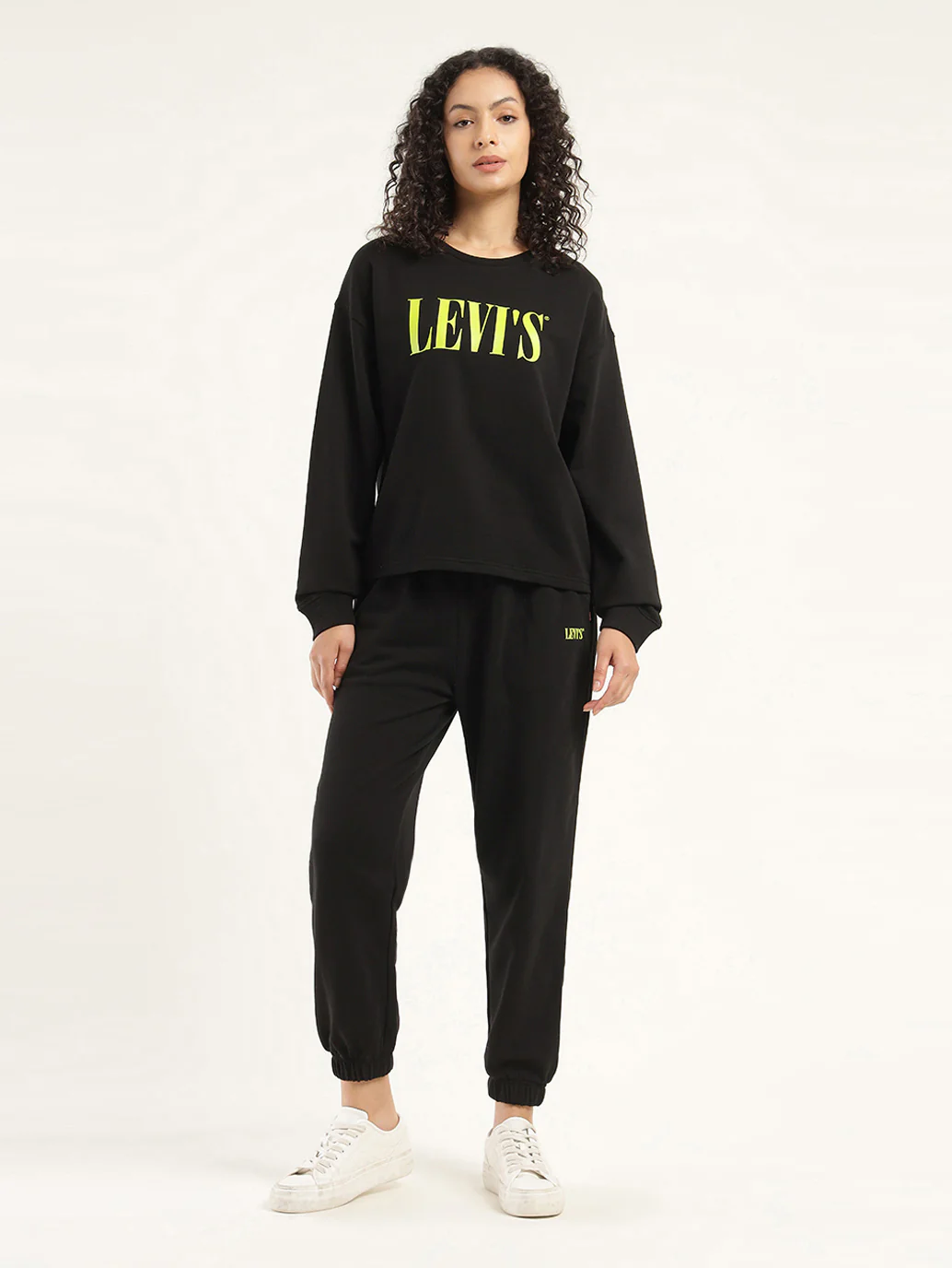 Women's Brand Logo Black Crew Neck Sweatshirt - Image 6