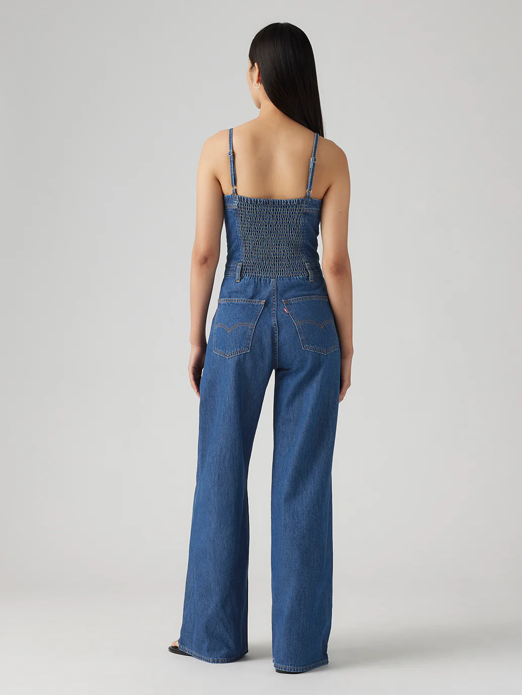 Women's Solid Blue Jumpsuit - Image 3