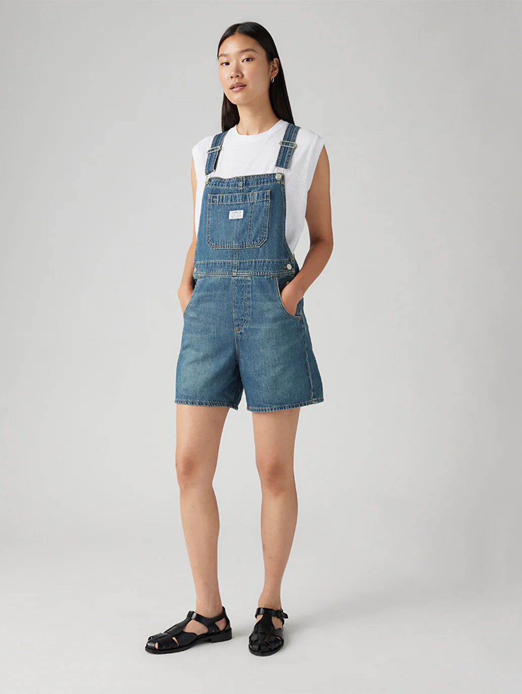 Women's Denim Utility Shortalls - Image 4