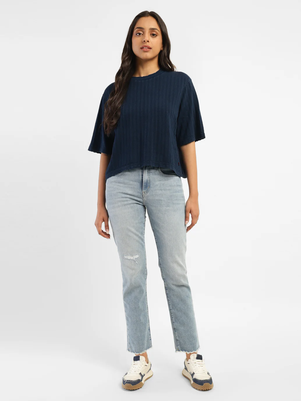 Women's Solid Boxy T-Shirt - Image 6