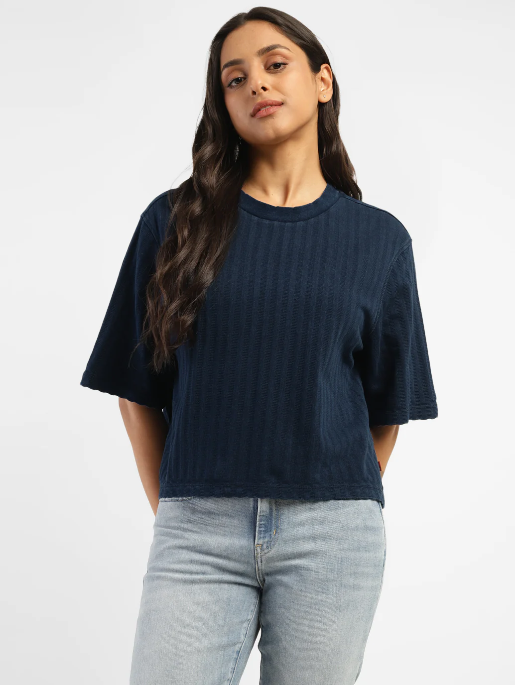 Women's Solid Boxy T-Shirt - Image 7