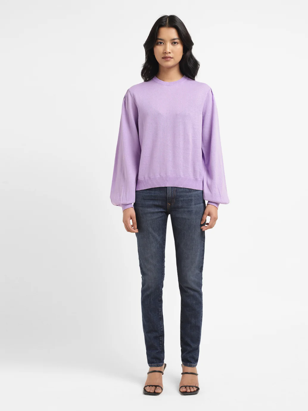 Women's Solid Crew Neck Sweater - Image 7