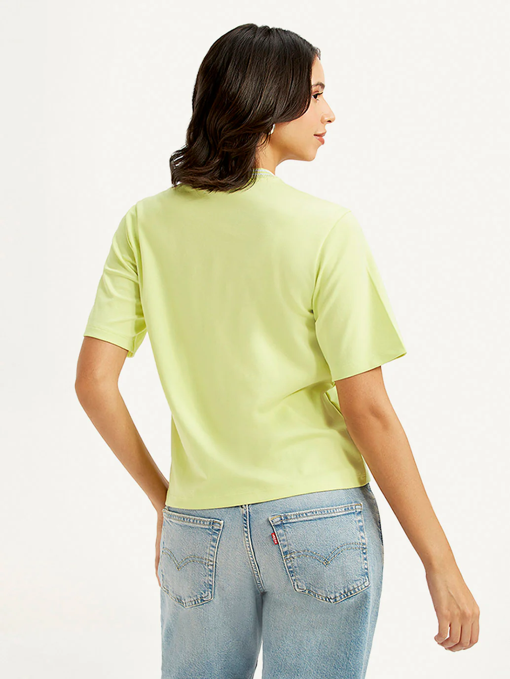 Women's Solid Collar Neck T-shirt - Image 3