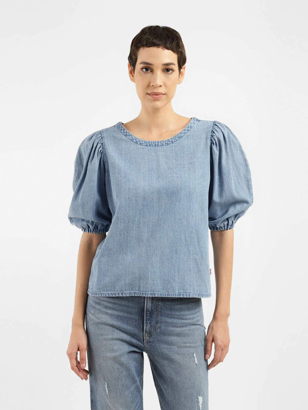 Women's Solid Round Neck Top - Image 2