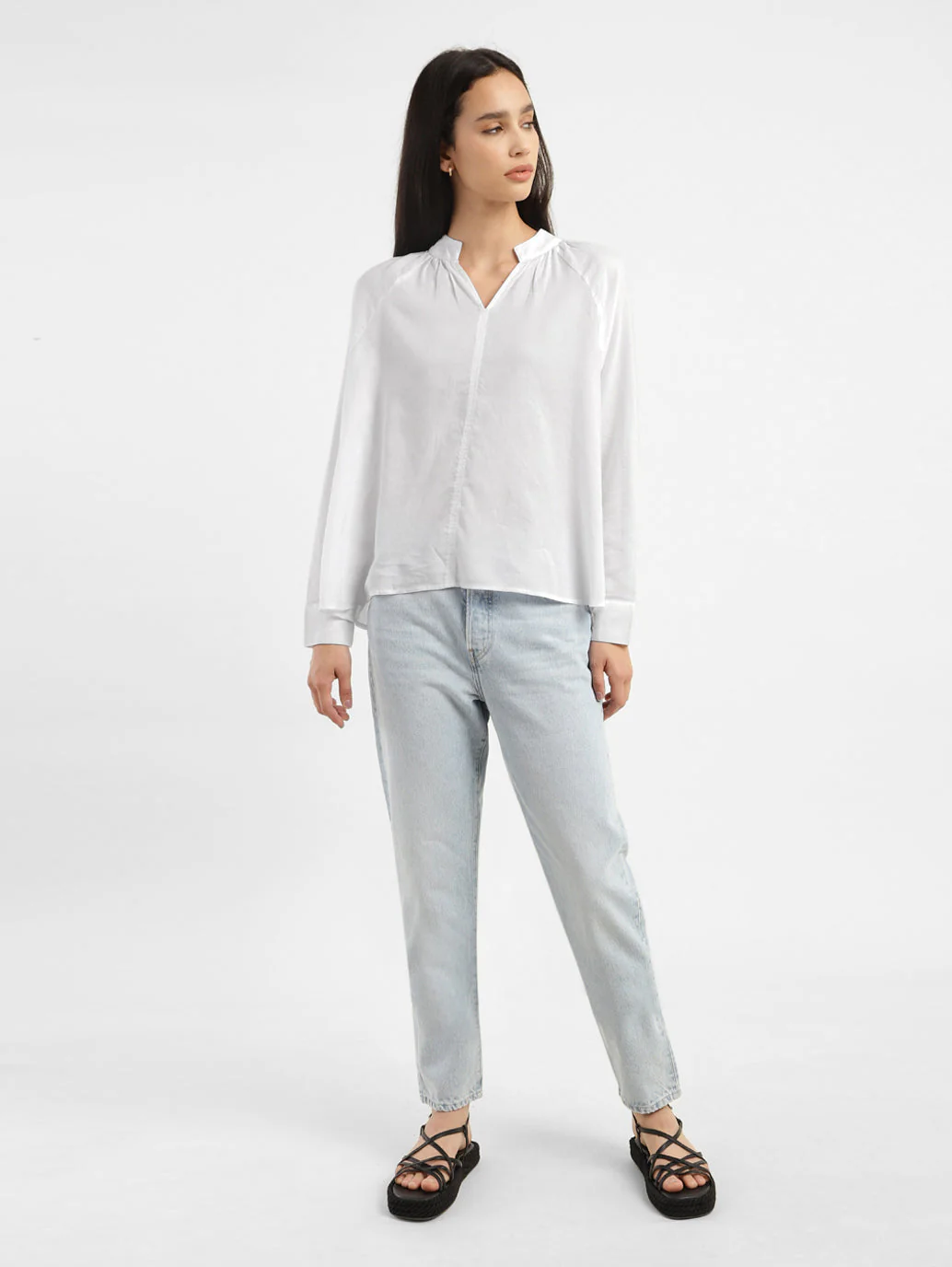 Women's Solid Band Neck Top - Image 6